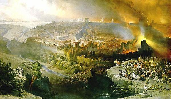David Roberts The Siege and Destruction of Jerusalem china oil painting image